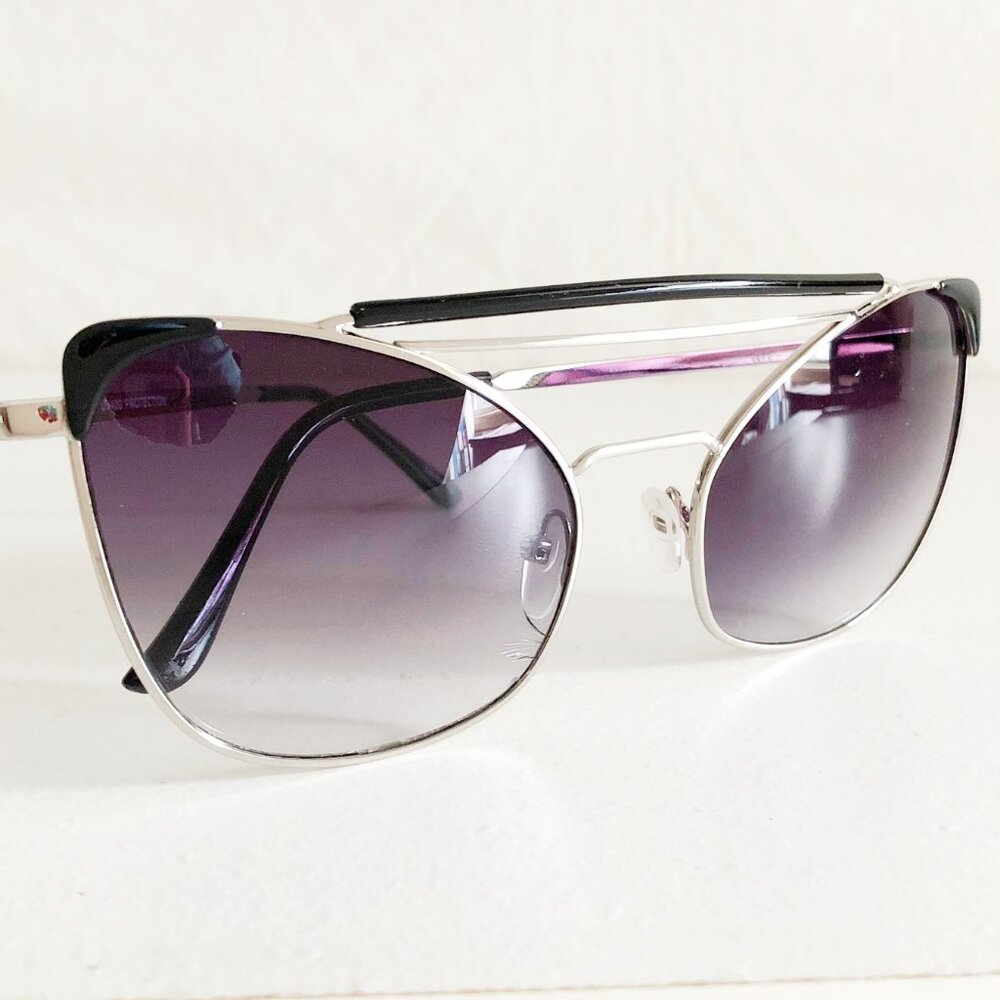 Black Gradient Cat Eye Sunglasses